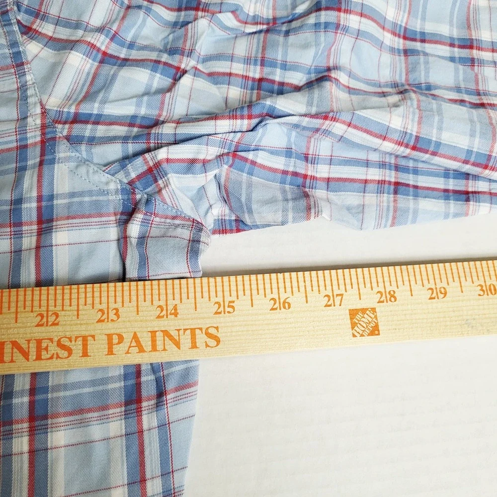 UNTUCKit Muller Mens XX‎ Large Blue Red Plaid Long Sleeve Button Down Shirt NWT